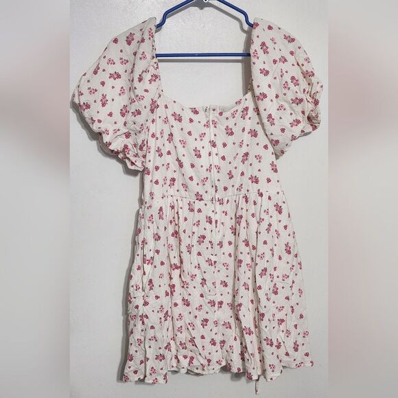 Altar'd State White and Pink Floral Mini Dress Size XXL - Picture 6 of 10